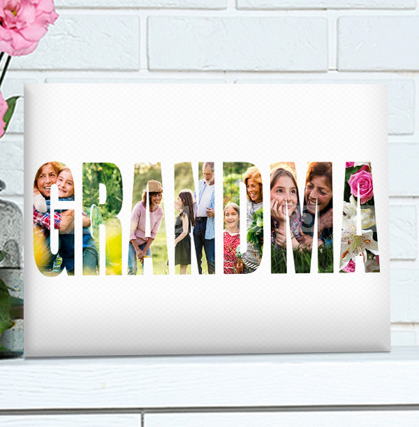 Multi Photo Grandma Canvas - Landscape