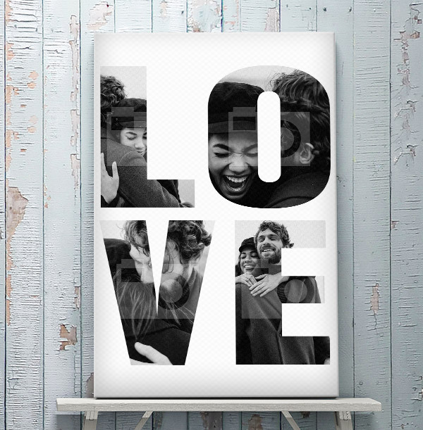 Multi Photo Love Canvas - Portrait