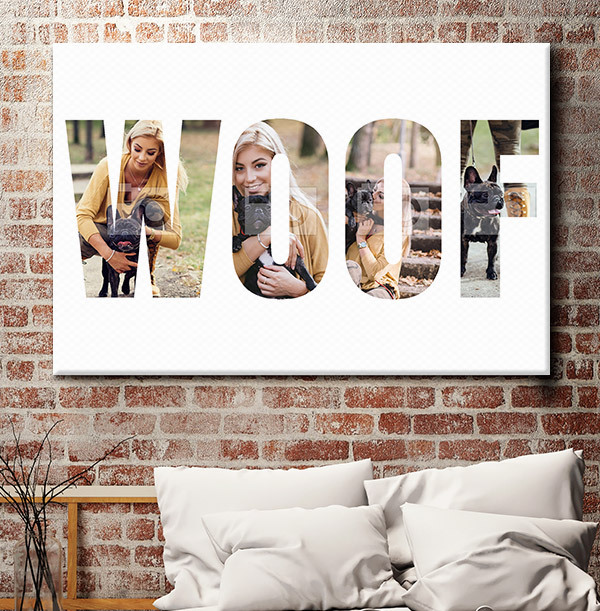 Multi Photo Dog Canvas - Landscape