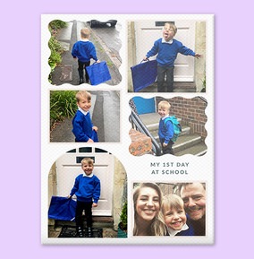 First Day at School 6 Photo Canvas Portrait