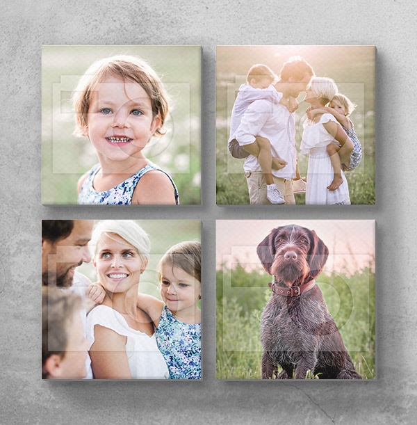 Family Photo Canvas Set - White Border