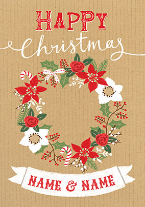 Christmas Foliage Personalised Card
