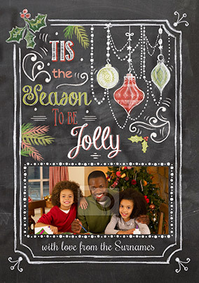 The Season To Be Jolly Photo Christmas Card