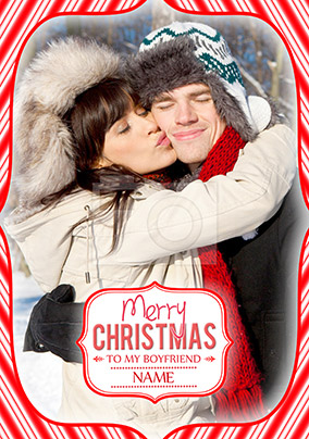 Candy Cane Lane - To My Boyfriend Christmas Card