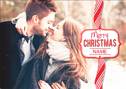 Candy Cane Lane - Merry Christmas Photo Christmas Card