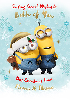 Minions Both of You at Christmas Personalised Card