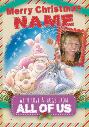 Winnie The Pooh - From All of Us Christmas Card