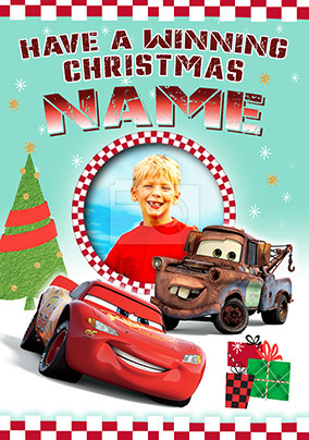 Cars Winning Christmas Photo Card