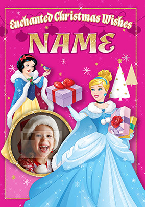 Cinderella & Snow White Christmas Card