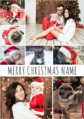 Christmas 8 Photo Upload Portrait Card