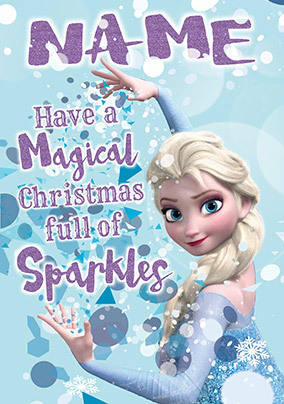 Elsa Frozen Personalised Christmas Card