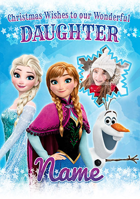 Frozen Daughter Photo Christmas Card