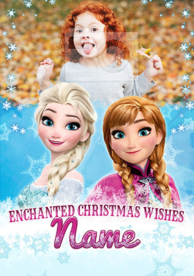 Elsa and Anna Photo Christmas Card
