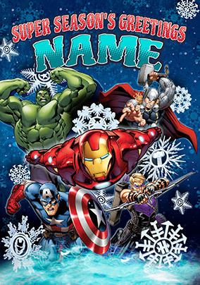 Avengers Personalised Christmas Card