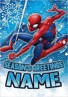Spider-Man Season's Greetings Personalised Christmas Card