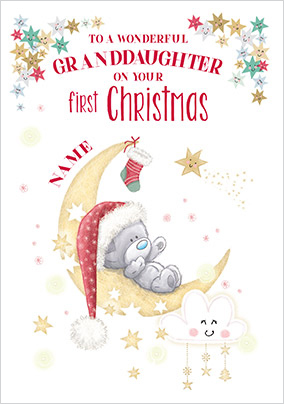 Tiny Tatty - First Christmas Granddaughter Personalised Card