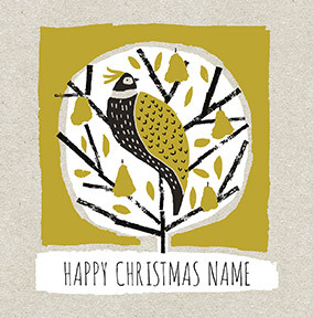 Modern Partridge Christmas Card