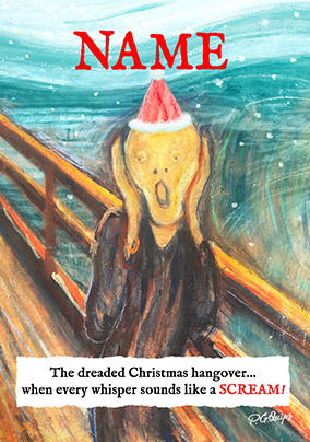 Dreaded Christmas Hangover Personalised Card