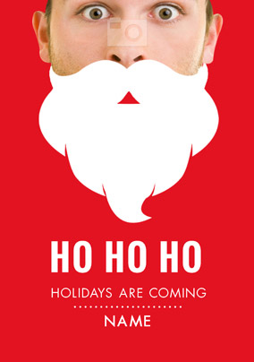 Santa's Beard Photo Christmas Card