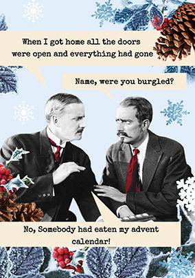 Eaten My Advent Calendar Personalised Christmas Card