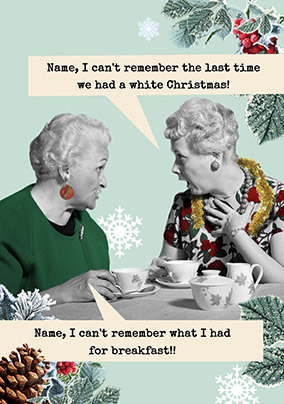 Can't Remember Personalised Christmas Card