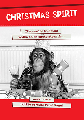 Z DISC - OUT OF LICENSE Christmas Spirit Personalised Card