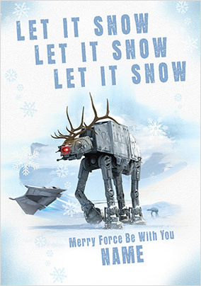 Star Wars Merry Force Be With You Personalised Card
