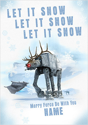 Star Wars Merry Force Be With You Personalised Christmas Card