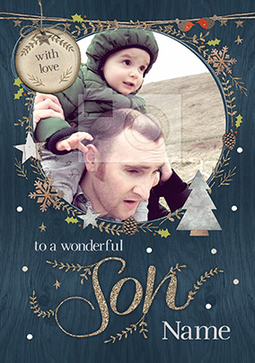 Winter Wonderland - To a Wonderful Son Christmas Card