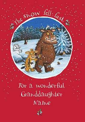 Gruffalo's Child Christmas Card - Granddaughter at Christmas