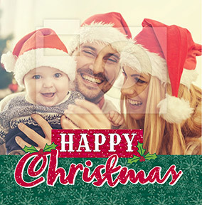 Happy Christmas Banner and Photo Card