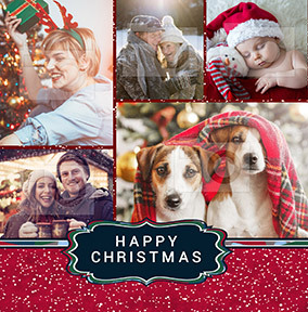 Happy Christmas 5 Photo Card