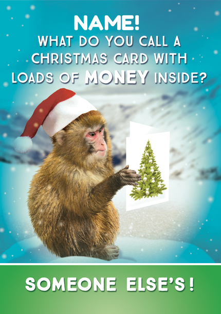 Money Inside Personalised Christmas Card
