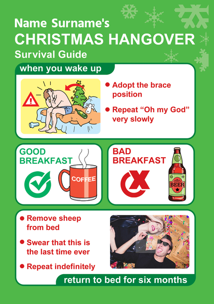 Christmas Hangover Survival Photo Card