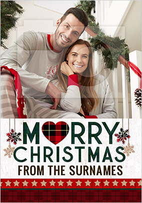 Merry Christmas Family Photo Card