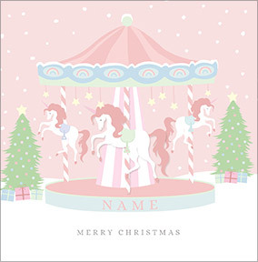 Christmas Carousel Personalised Card