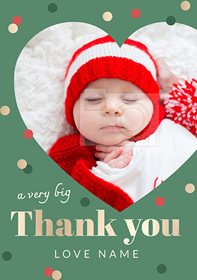 Shine Bright Thank You Photo Christmas Card