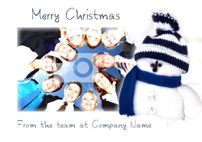 Snowman - Corporate Xmas Scarf Christmas Card