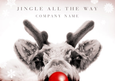Touch of Red - Corporate Reindeer Christmas Card