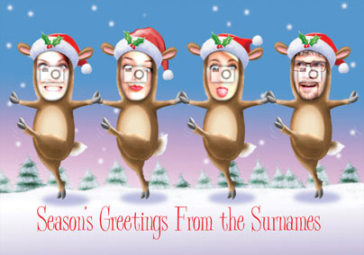 Christmas Reindeer Family x 4