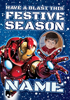 Iron Man Photo Christmas Card