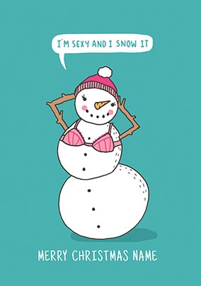I Snow It Personalised Christmas Card