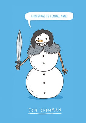 Jon Snowman Personalised Christmas Card