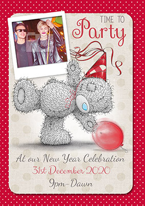 Me to You Photo Upload New Year Party Invitation