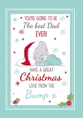 Dad From The Bump Personalised Christmas Card