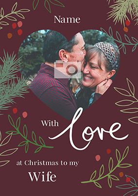 Wife Photo Upload Christmas Card