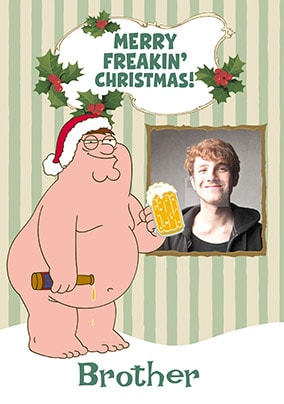 Family Guy Brother Photo Christmas Card