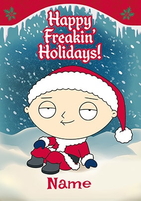 Family Guy Stewie Personalised Christmas Card