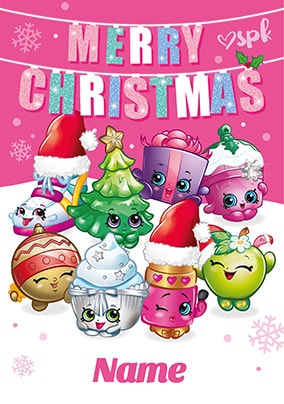 Shopkins Personalised Christmas Card
