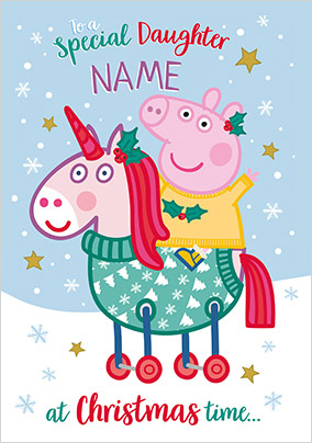 Peppa Pig - Special Daughter Christmas Card